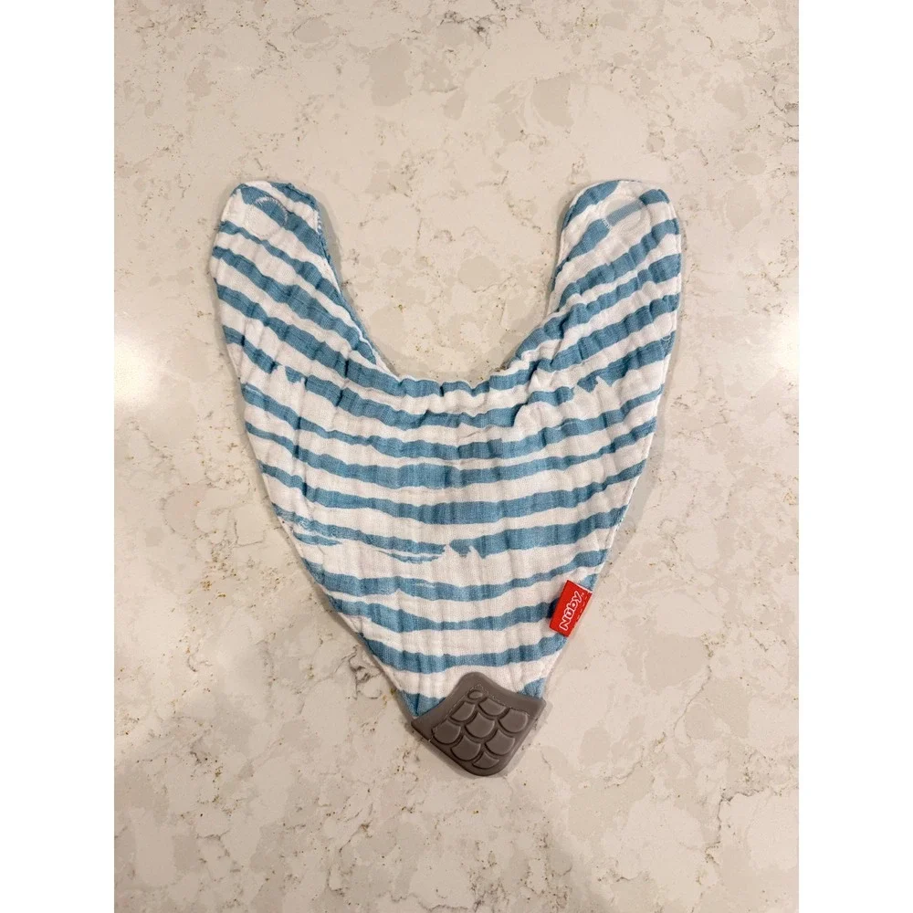 Nuby Cotton Muslin Bandana Teething‎ Bibs Set of 3 Patterned Unisex Reversible